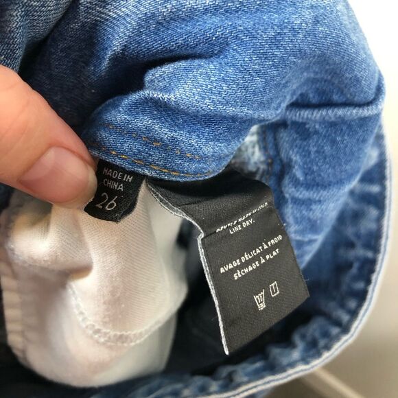 J Brand x Revolve Sukey High Waist Raw Edge Straight Leg Crop Jeans Size 26 - Picture 9 of 9